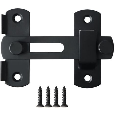 (Noire Mate)Serrure Porte Verrou Porte Coulissante Acier Inoxydable - Noir Mat - 5 Goupilles - Niveau de sécurité 6