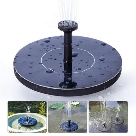 (Noir)Fontaine d\'eau Suspendue Solaire - Piscine Jardin arrosage submersible 2.0W batterie