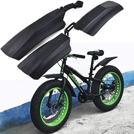 (Noir)Garde-boue de pour vélos, garde-boue arrière de vélo de vélo de vélo de 20 Pouces 26 pouces de neige avant pour gros pneu de vé