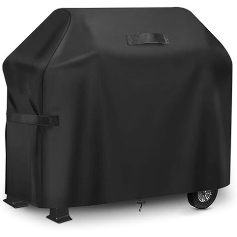 Noir，Housse Barbecue Gaz, Bâche Barbecue 183 x 66 x 130cm, Housse Protection Barbecue Exterieur 420D Tissu Oxford Étanche Protection Solaire, BBQ Couverture pour Weber, Char-Broil etc,