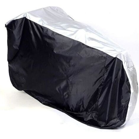 (Noir)Housse Velo Exterieur Anti-UV Protection Poussière Résistant Impermeable Pluie pour Vélo Bicyclette Cycle Scooter S Noir et Argent