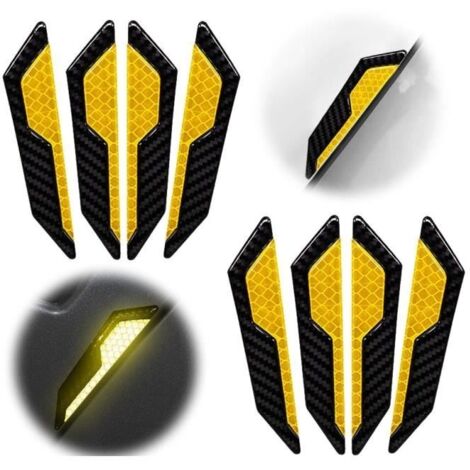 (Noir&Jaune)Protection Portière Voiture - Non spécifié - Bande Anti-Rayures - Réfléchissant - Imperméable - Durable