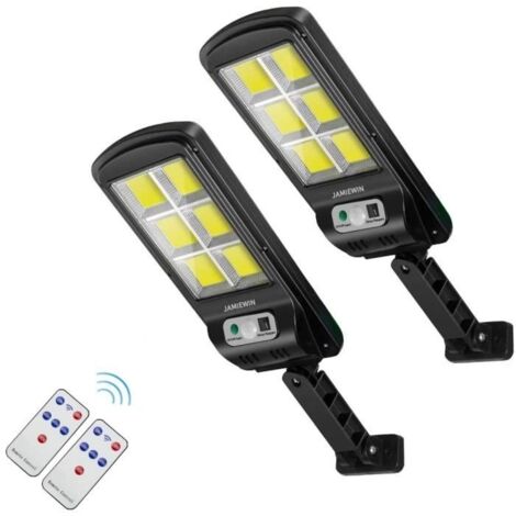 (noir)Lampe Solaire Jardin sans fil étanche télécommandé 800W - SWONUK - 6 COB - Détecteur de Movement