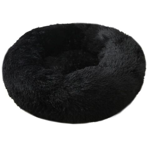 (Noir)Lit de Panier 50cm - Noir - Rond - Doux et Confortable