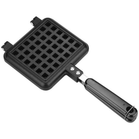 (Noir)Moule à gaufres - Ménage - Aluminium - Antiadhésif - 31,5 x 14 cm - Compatible gaz