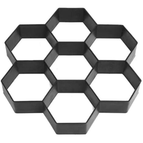 (noir)Moule à Pavé - Chemin Maker - Résine PP - Réutilisable - Facile à utiliser - 29x28x4.4 cm