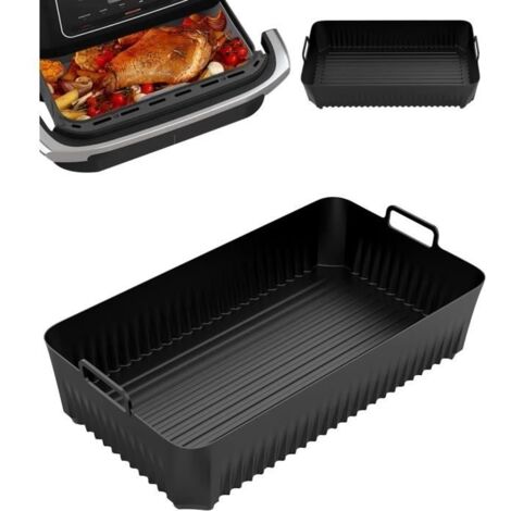 (noir)Moule Air Fryer - Ninja Foodi - Silicone - 10,4 L - Accessoires Friteuse à Air - Noir