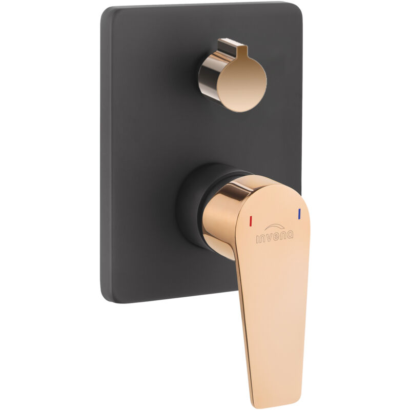 Douche Encastrée Noir Mural Monocommande Midnight