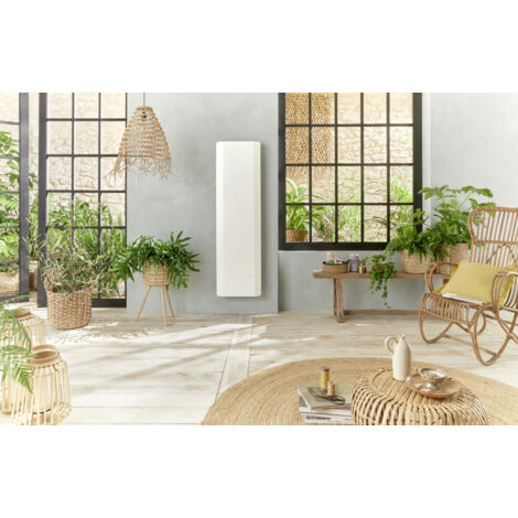 Noirot – Radiateur à inertie fonte vertical 1000W blanc connecté – Programmation intelligente – Détection fenêtre ouverte – M152213