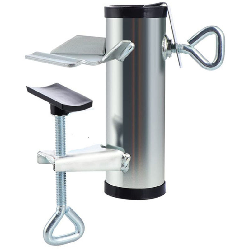 Argent)Porte-Parasol Balustrade De Balcon Support Parasol Balcon Pince Support Pour Table Parasol Accessoires Fixation Pour Balcon, Terrasse Ou Table