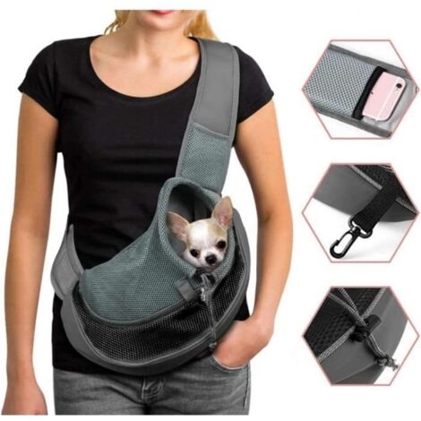 (noir)Sac de voyage pour animaux - Noname - Sac à dos réglable - Tissu oxford - Maille respirante - Petit chien
