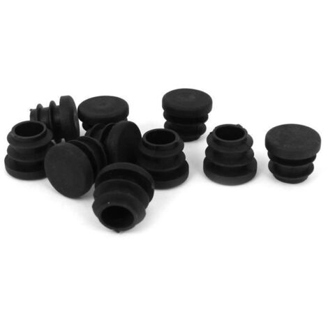 (Noir)SOURCING MAP 10Pcs Bouchon Pied Chaise Embout Capuchon Jambe Table Meuble Protection Rond Noir 16mm Dia Plastique Patins Pied