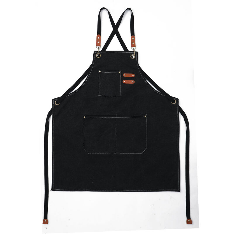 Linghhang - Noir)Tablier Cuisine Homme Tabliers en Toile avec 3 Poches Imperméable et Réglable Apron pour Barbecue, Restaurant,Jardin, Charpentier,78