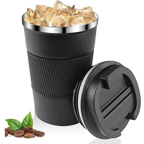 (noir)Tasse à café - Isotherme - Acier Inoxydable - Étanche - Noir - 17x7CM