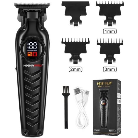 (noir)Tondeuse à barbe Professionnelle pour hommes, tondeuse à cheveux pour barbier avec lame en T