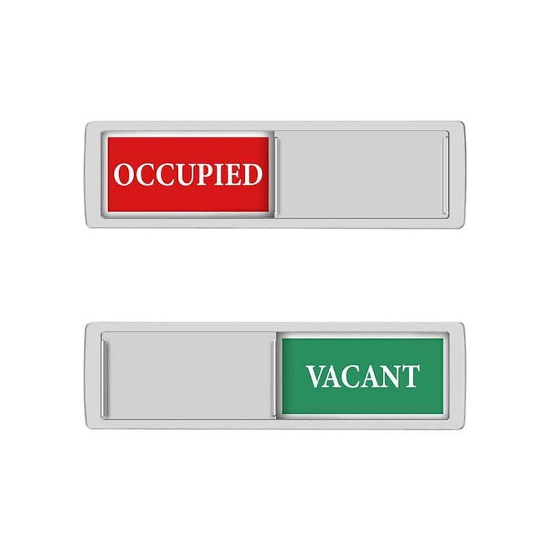 Csparkv - argent)Vacants Signe Occupé Porte Coulissante Signe Ne Pas Déranger Toilettes Signe Signe de Bureau Conférence Signe pour Salle De Bains