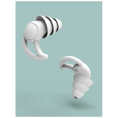 Noise Canceling Sleep Earplugs Waterproof Silicone 33db Noise Canceling Sound Blocking Soft Sleep Earplugs Reusable Earplugs for Sleeping, Snoring (2 Pairs)