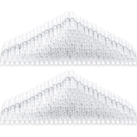 NOLUXA 150 Pièces Thermorétractable Cosse Bout à Bout Étanche Isolé Électrique pour Automobiles Motos Véhicules (Blanc, 26-24 AWG)