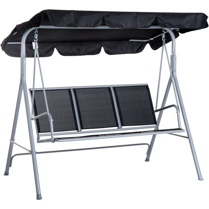 NOLUXA Auvent de remplacement pour siège de balançoire de jardin 3 places, auvent de remplacement universel pour siège de balançoire de jardin