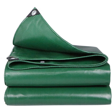 NOLUXA Bâche épaisse Ultra Résistante - 300 g/m² - 4x6m - toile de protection - étanche, Bâche en Toile, VertVert