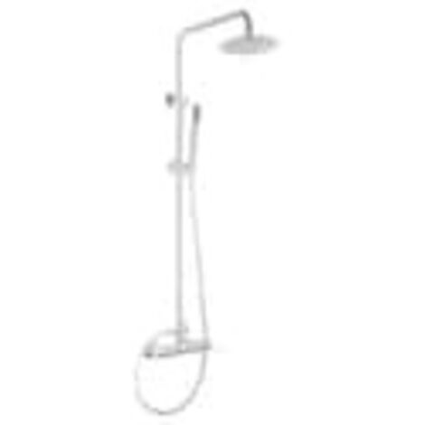 NOLUXA Colonne de douche blanche avec robinet Kit de douche avec tête et pommeau de douche anticalcaire