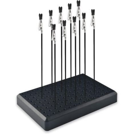 NOLUXA Haute Qualité 10 Pcs Alligator Clip Sticks avec Base Titulaire Maquettes et Modélisme pour Aérographe,photo, mémo