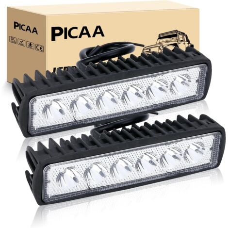NOLUXA LED Phare 2PCS 6 Pouces 18W Projecteur Spot longue portée Moto Feux de Travail Lampe 12V hors routeVoiture 4x4 Truck ATV SUV Camion