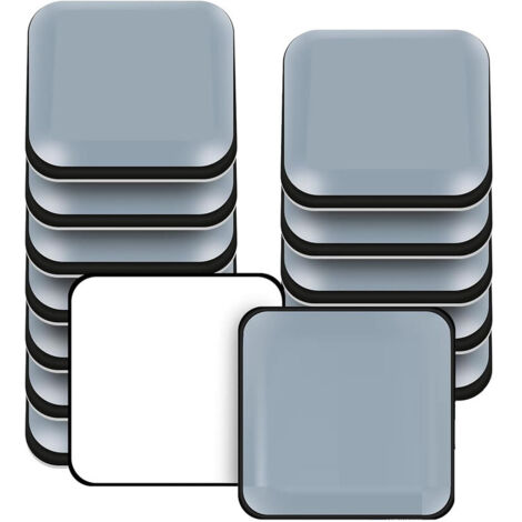 NOLUXA Patins de Meubles, 16 Pièces PTFE Téflon Carré Auto-adhésives Coulisses de Meubles Adaptés Aux Sols et Tapis Lisses (Carré, 20X20mm)