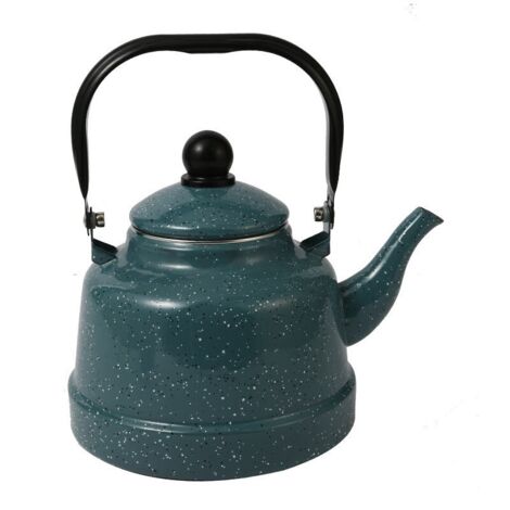 NOLUXA Théière en céramique émaillée de Cuisine 1700 ML Compatible Faire bouillir l'eau Camping thé Bouilloire émail Bouilloire, Vert