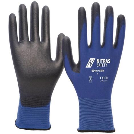 Nom Gants Nitras Skin bleu / noir taille 10 - 6240-10