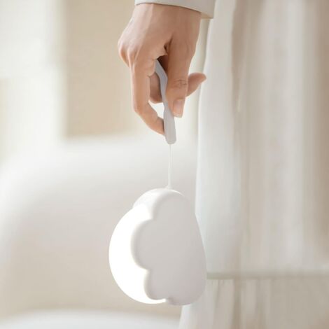 AOUGO Nomad-Nachtlicht für Kinder, Still-Nachtlicht, tragbare Taschenlampe für Kinder, wiederaufladbare Nachttischlampe, Babyzimmer-Dekoration, Weihnachtsgeschenk (weiß)