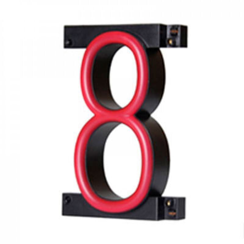 Greenice - Nombre led Neon 8 largeur 90Mm Hauteur 161Mm Contexte 38Mm