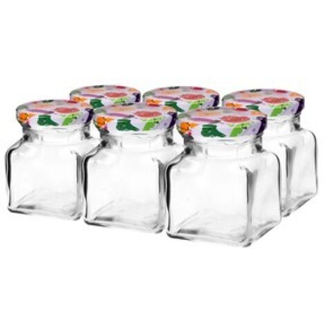 Nome Barattoli di vetro da 120 ml (6 pezzi) - perfetti per le conserve