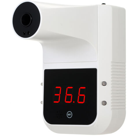 Non-Contact Digital Thermometer,Wall-Mounted Infrared Forehead K3 Thermometer with LCD Display, Fever Alarm