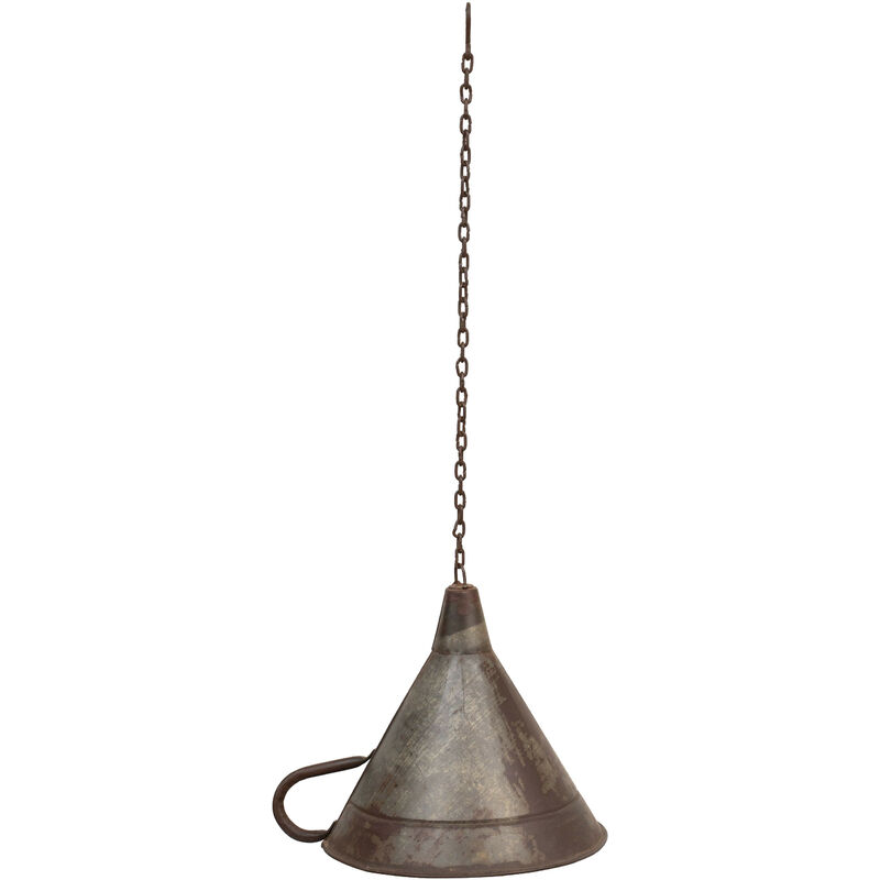 Non-electrified iron pendant and funnel chandelier L34xPR29xH30 cm