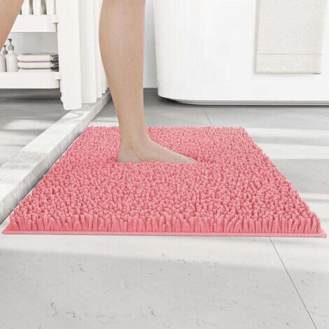 Non-Slip Bath Mat – 50 x 80 cm – Fluffy Bath Rug for Bathroom – Absorbent Shower Mat with Shaggy Pile – Non-Slip and Washable – for Shower, Bathtub, MUMU