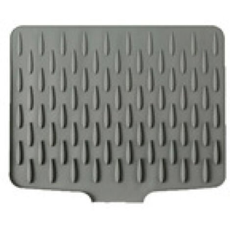 Non-slip cutting board holder, gray, 4032cm large size, countertop sloping silicone drain mat, kitchen anti-scalding and heat-insulating pot mat.