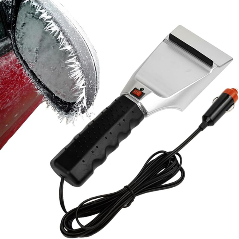 Aiperq - Non-Slip Heated Snow Scraper, Heated Snow Scrapers for Windshield, 12V Heated Windshield Ice Scraper, Electric Ice Scrapers for Windshield,