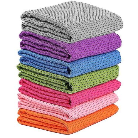 Non Slip Yoga Towel Fitness Gym Yoga Mat Towel Anti Skid Microfiber Cover Blanket 183cm61cm Soft Nonslip Pvc For Sports Exercise