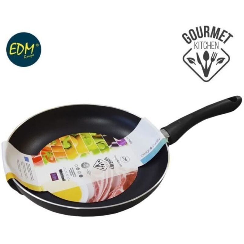 Non-stick frying pan - EDM - Basic line - Diameter 28 cm - Suitable for all heat sources - Fixed handle