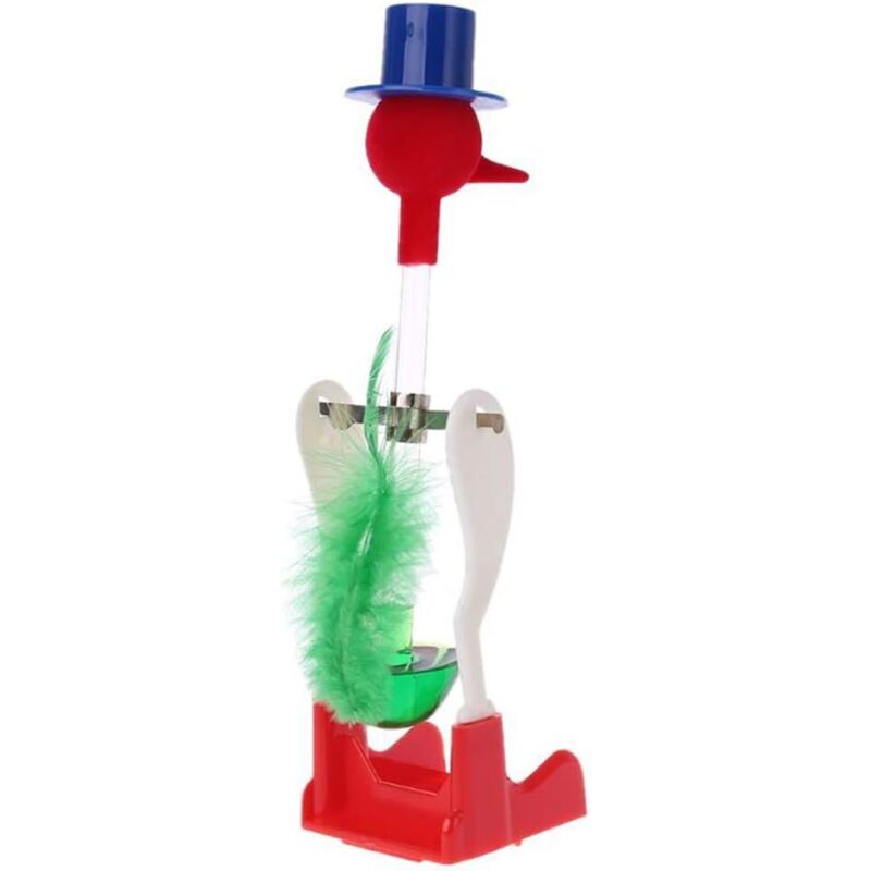 Non Stop Liquid Drinking Glass Bird Funny Duck Drink Water Desk Toy Drinking Bird (Rouge)
