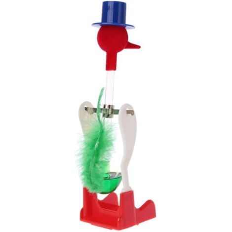 Non Stop Liquid Drinking Glass Bird Funny Duck Drink Water Desk Toy Drinking Bird (Rouge)