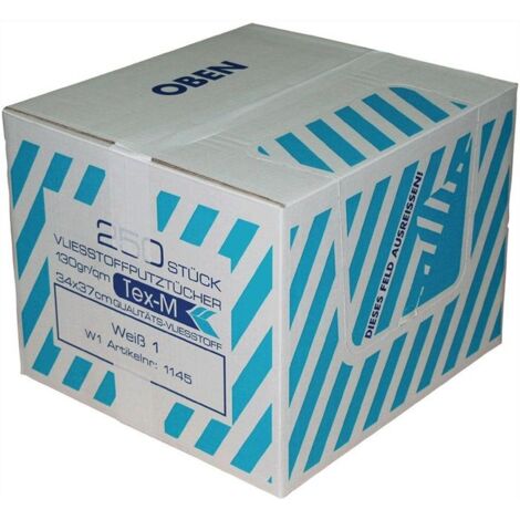 Non-tissé de chiffon  L370xl340env. mm blanc  250St./Ktr.