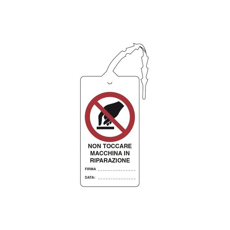 Image of Non toccare macchina in riparazione cartelli a stampa bifacciale