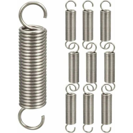 [NON UTILIZZATO] 10 molle a doppio gancio, molle di tensione, molle di compressione, assortimento di molle a gancio, 1,21145 mm