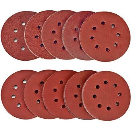 [NON UTILIZZATO] 100 dischi abrasivi grana 40/80/120/180/320/600/800/1000/1500/2000, dimensioni 125 mm, ideali per levigatura/lucidatura/rimozione della ruggine HSDPS5M100, smerigliatrice angolare