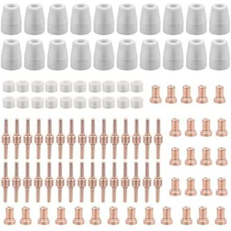 [NON UTILIZZATO] 120 Pièces PT31 Consommables Plasma Decoupeur Plasma Parkside Cut 30 40 50 Consommables de Découpeuse Plasma Accessoire Decoupeur Plasma Electrode Tip Buse