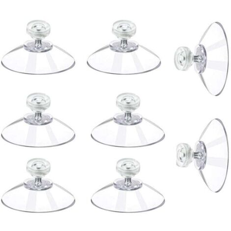 [NON UTILIZZATO] 30 pezzi Supporti a ventosa trasparenti Ø 41 mm, in plastica PVC con filettatura e dadi zigrinati, ventose avvitabili senza foratura per finestre, auto e sospensioni