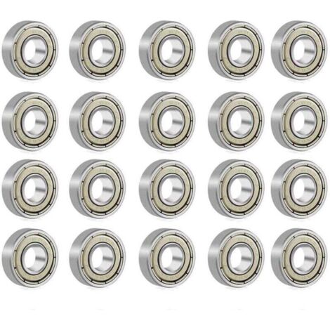 [NON UTILIZZATO] 608 ZZ Roulement à Billes Métal Double Blindage Roulement Skate pour Roller, Skateboard, Longboard, Waveboard 8x22x7 mm 20Pcs
