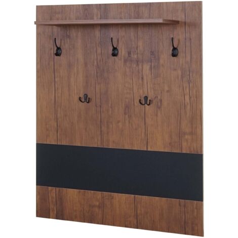 [NON UTILIZZATO] Appendiabiti guardaroba cappelliera industriale HHG-158 metallo legno MDF rovere